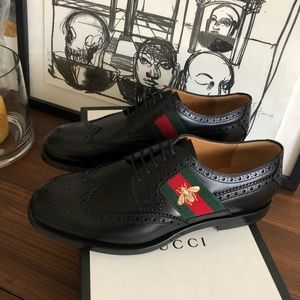 Authentic black Gucci men shoes